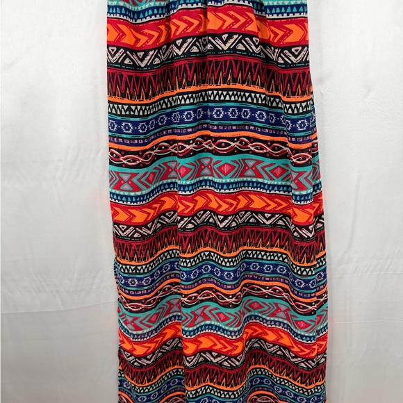 Indulge Tribal Print Maxi Dress Racerback Lined Black Boho Women’s S - Picture 6 of 8